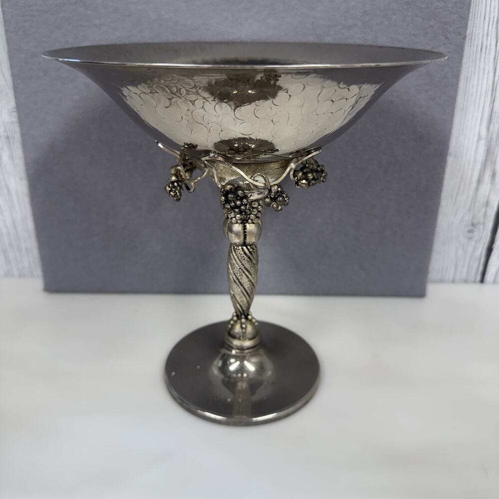 Vintage Godinger Grapevine Footed Pedestal Bowl
